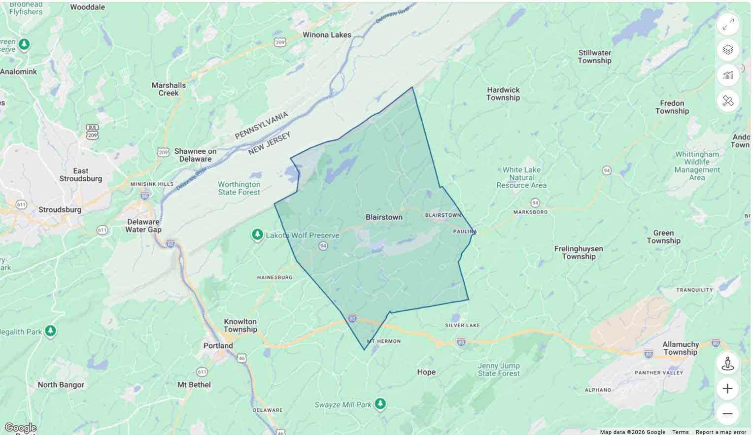Blairstown Map